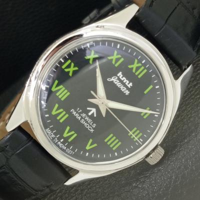 ВИНТАЖНЫЕ ЧАСЫ HMT JAWAN С РУЧНЫМ ЗАВОДОМ, ИНДИЙСКИЕ МУЖСКИЕ, ЧЕРНЫЙ ЦВЕТ ЦИФЕРБЛАТА, a700270-5