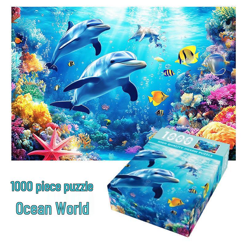 Мультяшный пазл из 1000 деталей для взрослых и детей - Сложная развивающая игрушка для снятия стресса, подарок