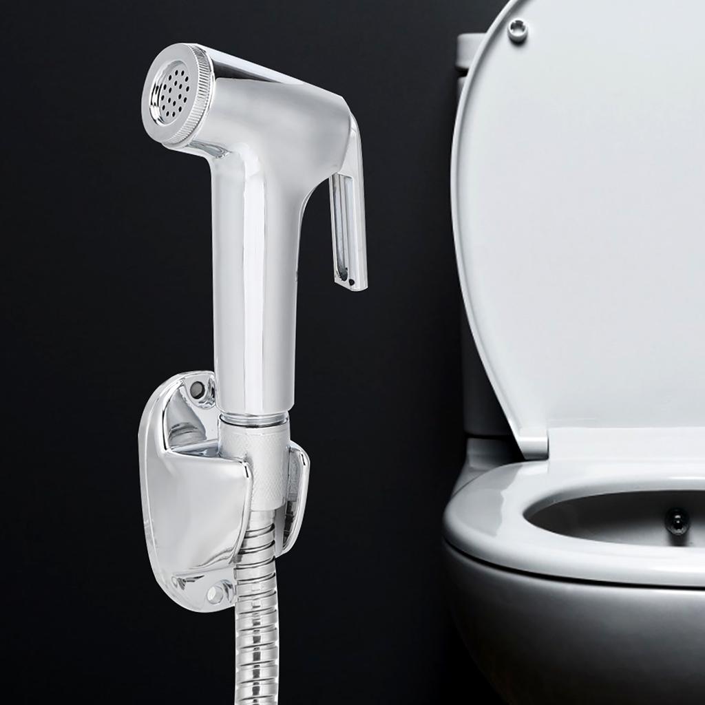 3Pcs/Set Electroplating Bidet Sprayer Spray Head Bracket Hose Kit Bathroom Cleaning Accessories