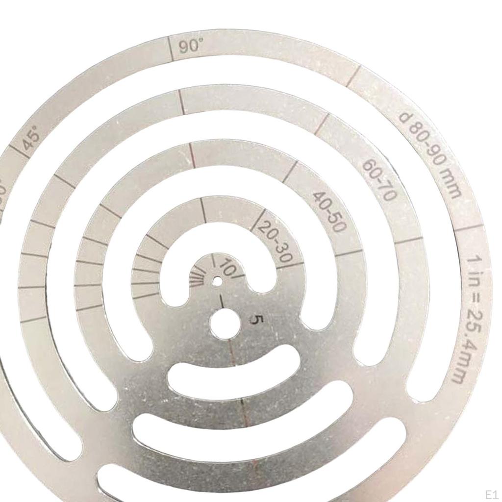 Round Ruler Stainless Steel Precision Handmade Professionals Circle Stencil Angle Rounded Corner
