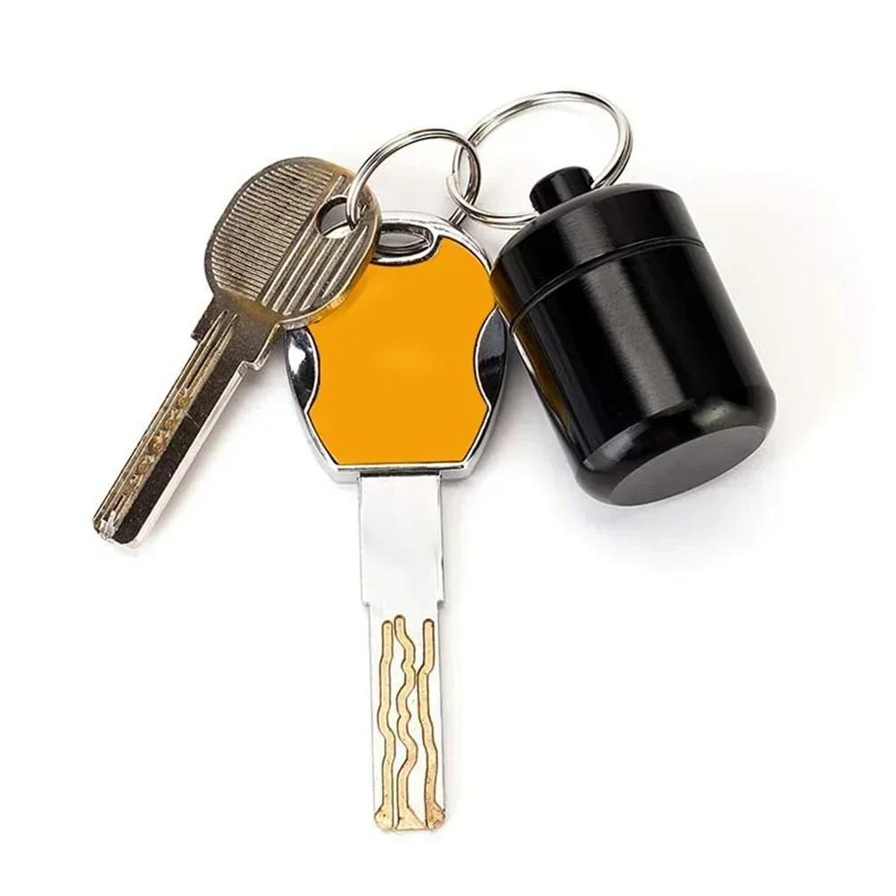 Водонепроницаемый алюминиевый контейнер для таблеток, металлический контейнер, брелок, для путешествий, для улицы, аварийная аптечка первой помощи, безопасность