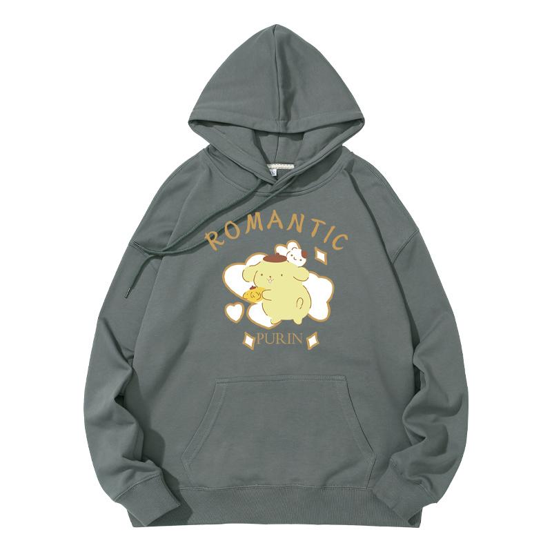 Толстовка с капюшоном Sanrio Весна/Осень Pompom Purin Cinnamoroll Mymelody HelloKitty Аниме Куртка Одежда Толстовки Милая Пара