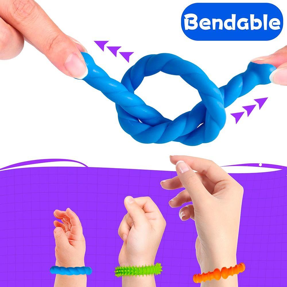 Stretchable DIY Sensory Strip Toys Enhancing Attention Sensory Wand Fun Toys Adult