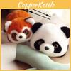 Transforming Flip Panda Into Raccoon Plush Toy Cute Fun Double Sided Kids Gift