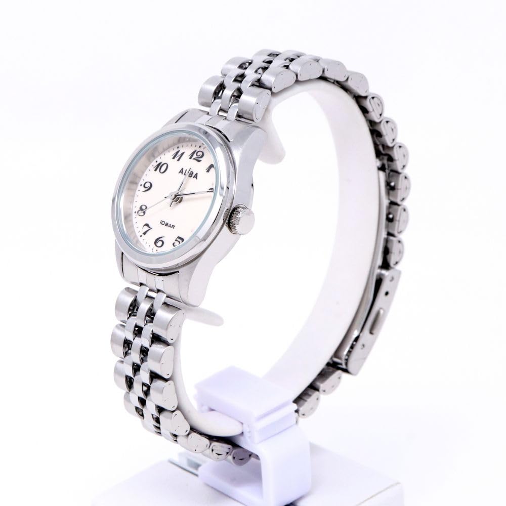 Женские кварцевые часы Seiko Alba из нержавеющей стали, водостойкие, серебристые, титановые, (10 АТМ), аналоговый, (АЕГК428)