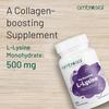 AMBROSIAL L-lysine Supplement High Strength 500mg per Capsule Immune Support Essential Amino Acids for Active Lifestyle (Pack of 1-60 Capsules)