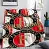 1PC Feyenoord Custom Name Patterned Flannel Blanket Suitable For All Seasons For Home Decor Warmth And Comfort Gifts Holiday Present