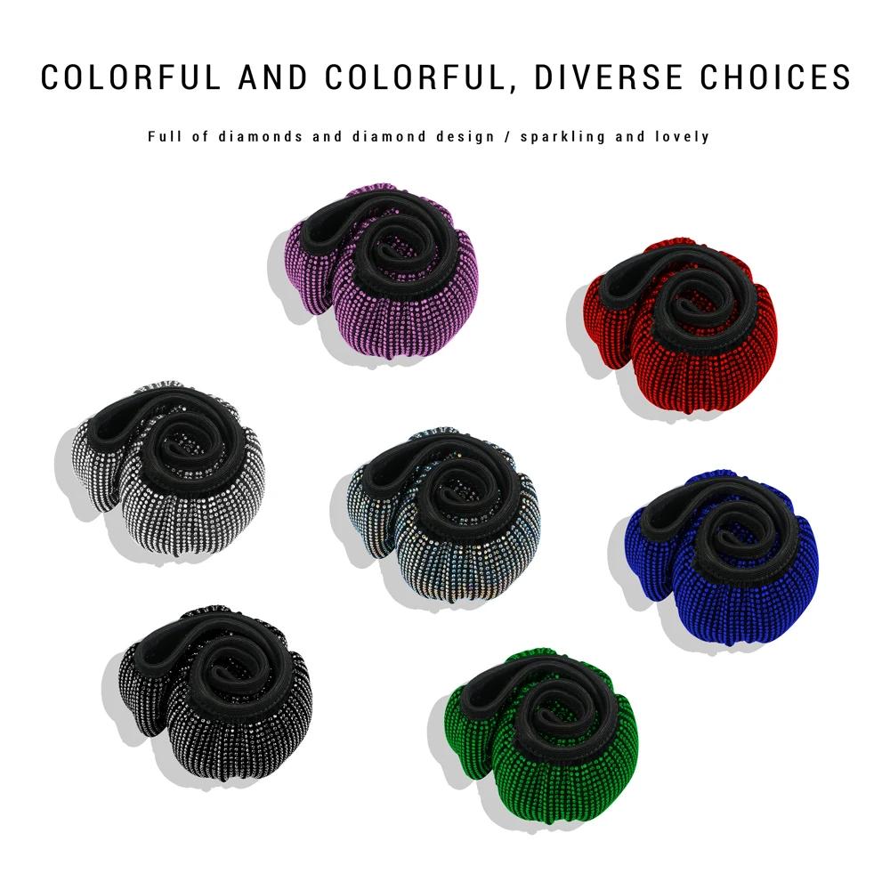 Universal Glitter Diamond Crystal Car Steering Wheel Cover Auto Decoration Auto Styling Car Bling Accessories Interior for Women