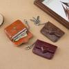 Women's Lightweight PU Leather Heart Shaped Card Holder Multi-Card Anti-Magnetic Wallet Small Travel Cash Coin Bag