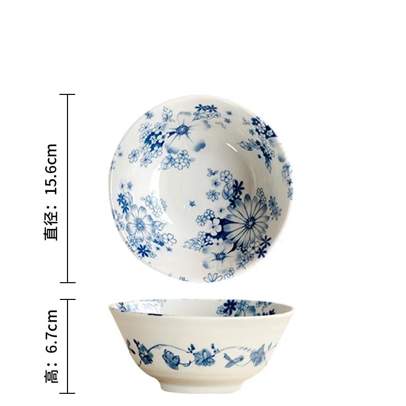 Ретро-стиль Цветы Керамическая тарелка Главная Ежедневный Послеобеденный чай Десерт Закуски Тарелки Высокого класса Ресторан Вкусные блюда Суповая тарелка