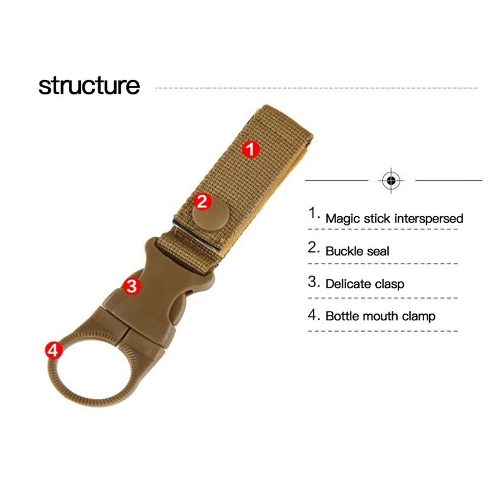 EDC Supplies Carabiners Backpack Hook Water Bottle Clip Belt Clips Keychain Carabiner Lock