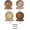 10pcs Round Imitation Wood Grain Disposable Plate Vintage Paper Food Tray Disposable Dish  Picnic