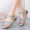 Platform Sandals Women's Summer Wedge Heel Middle Mom Sandals Women's Outer Sandals Women