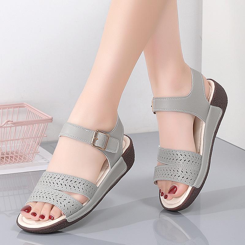 Platform Sandals Women's Summer Wedge Heel Middle Mom Sandals Women's Outer Sandals Women