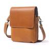ПРИЯТНЫЙ ВЫБОР Мужская мини-сумка через плечо из натуральной кожи, Сакош, Сумка через плечо для смартфона, Тонкая, Компактная, Простая, 2-сторонний, 3-сторонний (Коричневый, Обычный)