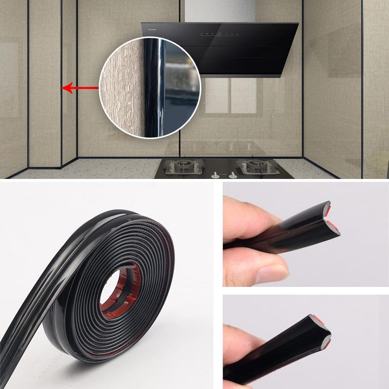 1M Self-Adhesive Wall Corner Decor Strip Waterproof Anti-collision Wall Sticker Internal External Corner Decor Strip Home Decor