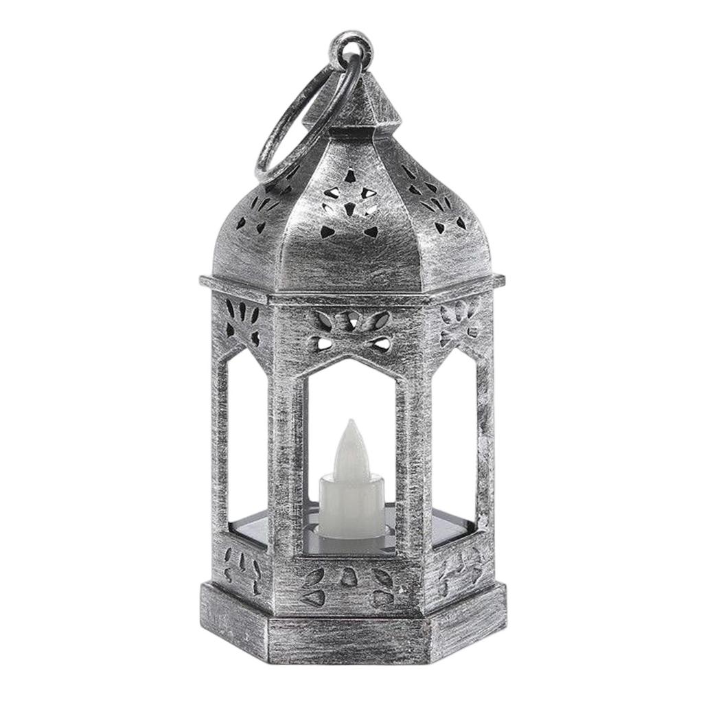 European Style Electronic Candle Lantern Wind Lamp Hanging Hook Candle Light for Garden Wedding Indoor Outdoor Home Decor