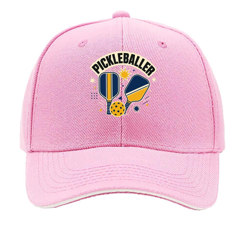 Retro Pickleball Rally Sports Emblem Sandwich Baseball Cap Sun Cap Outdoor Workouts Hat