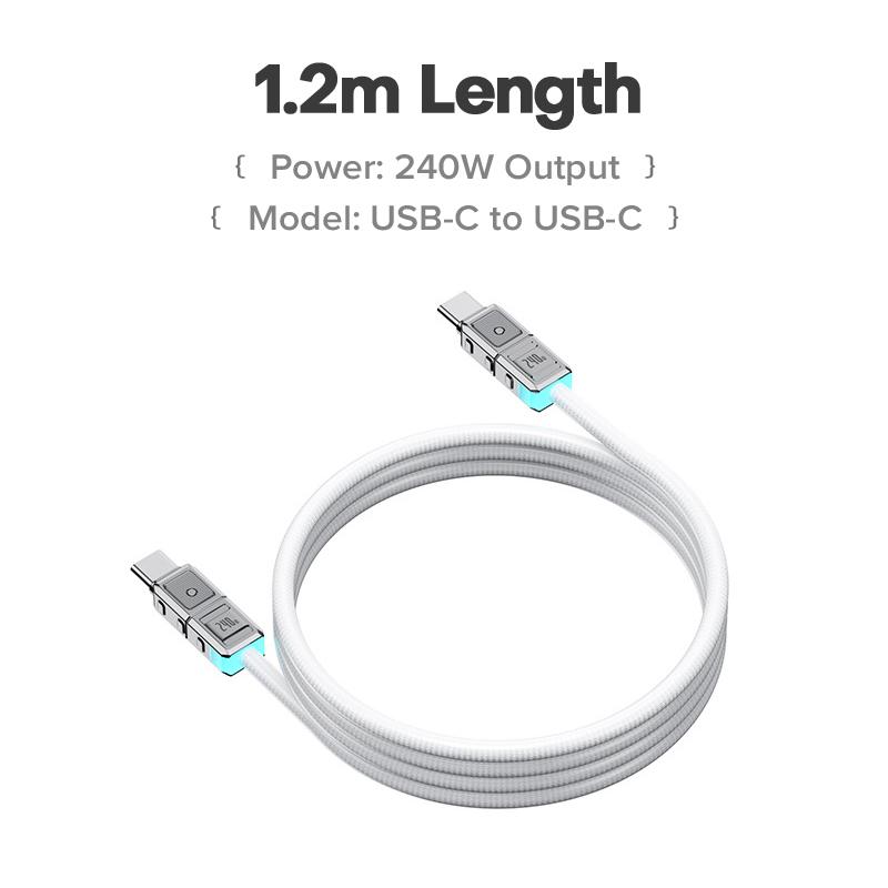 QOOVI Кабель USB C - USB Type C PD 240 Вт для зарядки ноутбука Macbook, быстрая зарядка для iPhone 16, Xiaomi, Samsung, шнур для зарядки