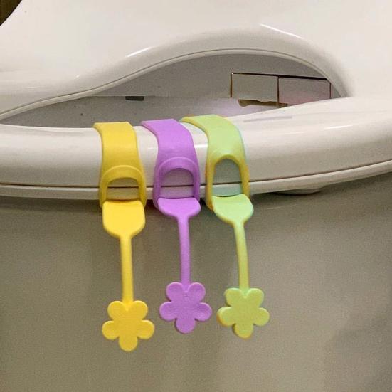 2 шт., силиконовый подъемник для крышки унитаза, цветочный дизайн, многоуровневая регулировка, защита от грязи, крышка сиденья, ручка крышки, подъемное устройство, аксессуары для ванной комнаты