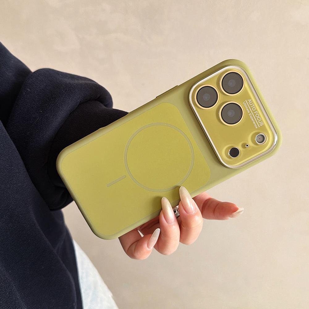 Однотонный силиконовый чехол для Magsafe с магнитом для iPhone 17 Air 16 Pro Max, с большим окном, противоударный