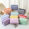 New Fashion Striped Women Cosmetic Bag Portable Zipper Makeup Travel Organizer Female Handbag Toiletry Pouch For Girls