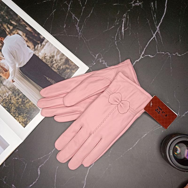 Женские перчатки из овчины и утолщенные бархатные зимние перчатки женские милые перчатки из меха кролика