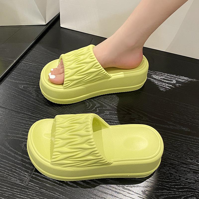 Новые летние женские тапочки на платформе EVA, повседневная обувь с открытым носком для женщин, удобная нескользящая пляжная обувь на плоской подошве