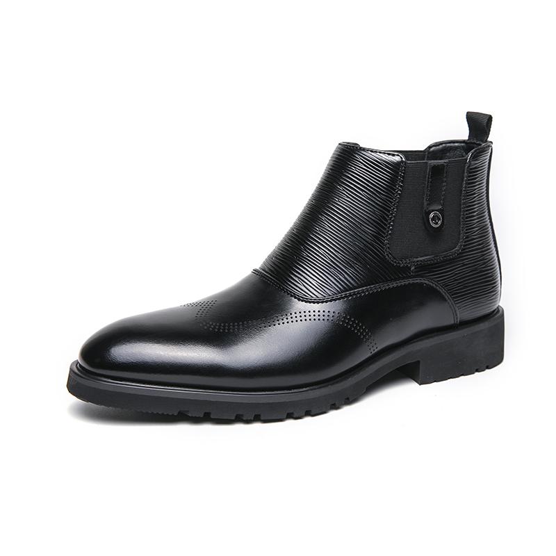 Golden Sapling Party Men Boots Casual Business Shoes Comfortable Chelsea Boot Office Shoe Leisure Flats Slip On Fashion Footwear