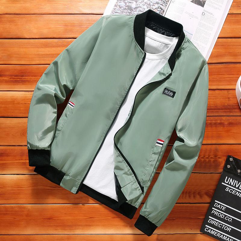 Весенне-осенняя мужская модная короткая куртка с воротником-стойкой