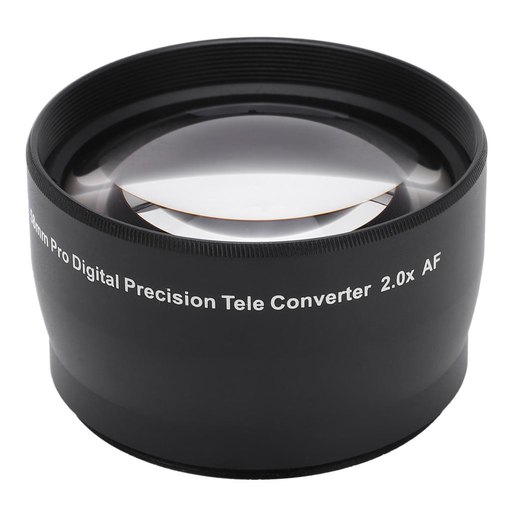 58mm 2X Magnification Telephoto Lens Teleconverter Lens for 58mm Diameter Camera Lens