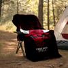 1pc Chicago Bulls Theme Blanket - Digital Print, Polyester, Cozy for All Seasons, Perfect for Outdoor, and Travel