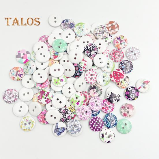 ИГРУШКИ И МАЛЫШИ 100 шт., маленькие цветы, дизайн, деревянные пуговицы, шитье, ремесленное искусство, украшение «сделай сам»