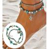 Turtle  Bracelet For Women, Boho Double Layer Anklet Fashion Barefoot Beach Foot Chain Jewelry Gifts