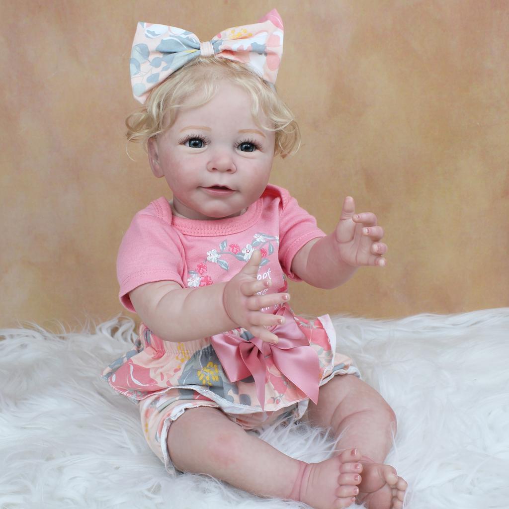 BZDOLL 3D-краска, кожа, 55 см, мягкая силиконовая кукла реборн, реалистичная игрушка принцессы для маленьких девочек, Лиза Бебе, платье, Boneca Alive, подарок