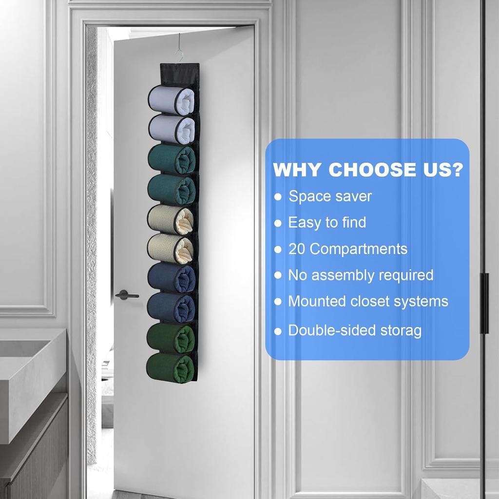 Legging Organizer for Closet Hanging, Hanging Legging Organizer, Legging Storage for Closet, Behind Door, Wardrobe, Clothes Storage, Hanger 20