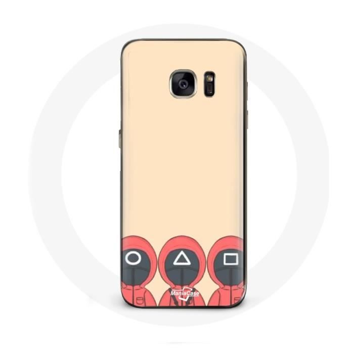 Case for Samsung Galaxy S6 Edge Squid Game Masks Triangle Square and Circle Fan Art