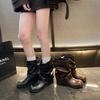 [Mango Home] Summer Boots Women's Thin Dance Boots with Skirts Xinjiang Giant Good-looking Pants Pile Pile Boots