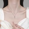 Серебряный кулон-ключ S925 с муассанитом: Элегантные, Простые, Модные Ежедневные Украшения для Женщин