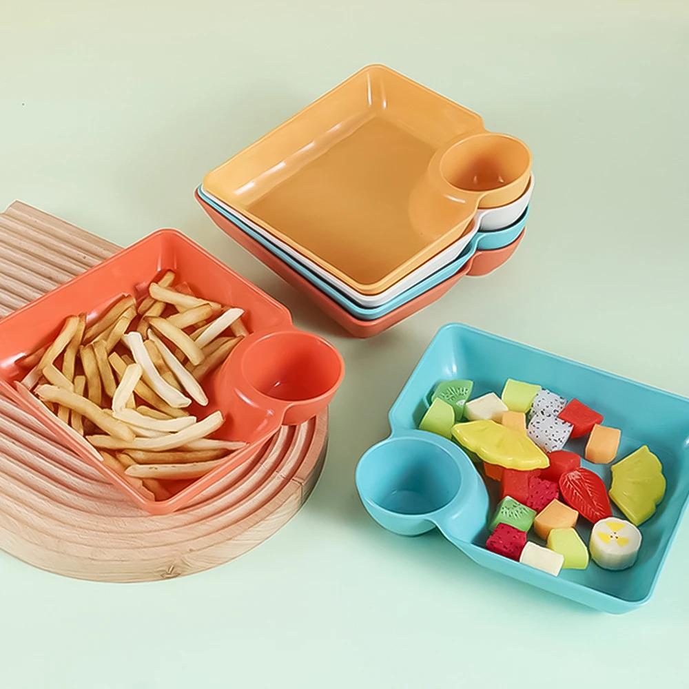 Блюдо для макания пельменей Сервировочные тарелки Блюдо для пельменей Поднос для соуса Поднос для закусок Десертные блюда Японский держатель для ужина Поднос для макания