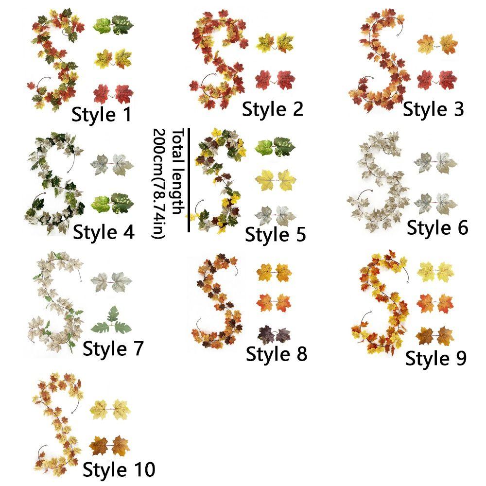 Hanging Vine Fake Plants Leaf Vines DIY Craft Autumn Decor Vine Garland Halloween Festivals