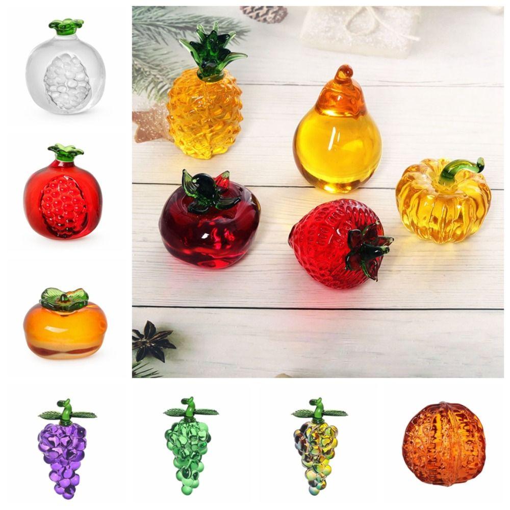 Glass Crafts Pumpkin Strawberry Fruit Ornaments Interesting Crystal Crafts Ornaments Wedding