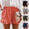 FGHJ Autumn Summer Solid Color Shorts Women's Loose High Waist Wide Leg Elegant Female Trousers