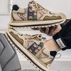 Весенне-осенняя мужская обувь, трендовая модная обувь с принтом и вышивкой, спортивная повседневная обувь, удобная толстая подошва