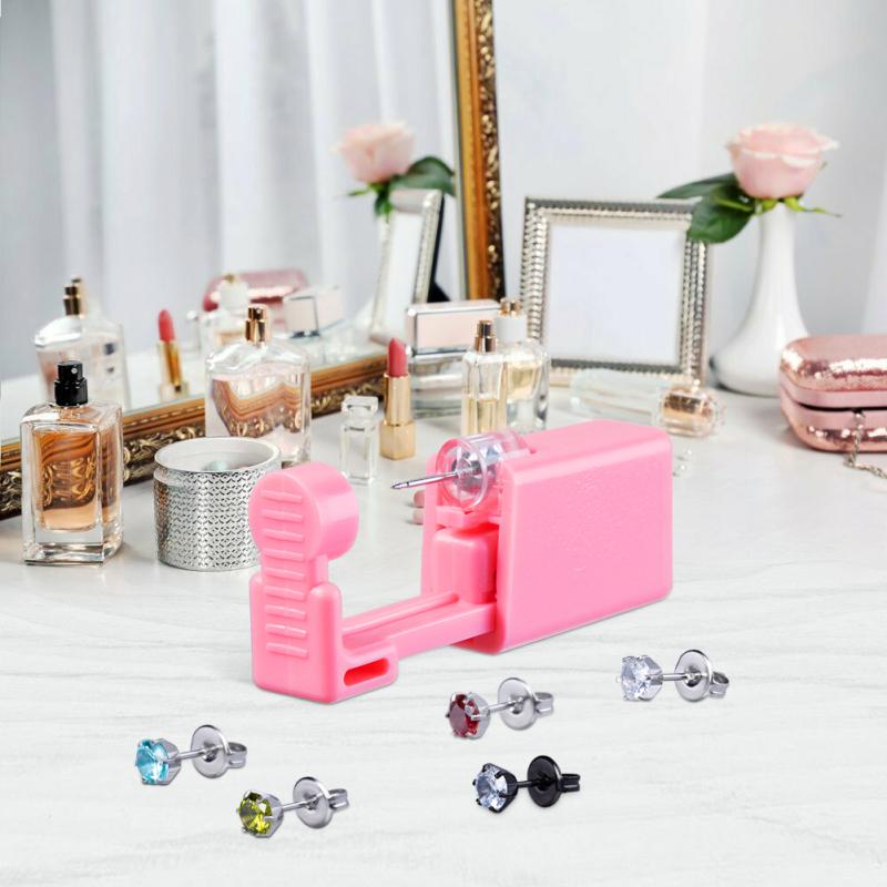 10 шт. набор для пирсинга ушей одноразовый набор инструментов для пирсинга ушей Серьги-гвоздики с короной и цирконием для дома