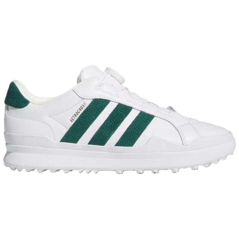 adidas Ретрокросс Gripmore Boa Без шипов Удобные Мужские Гольф-ботинки Гольф-ботинки Бело-зеленые HP3716