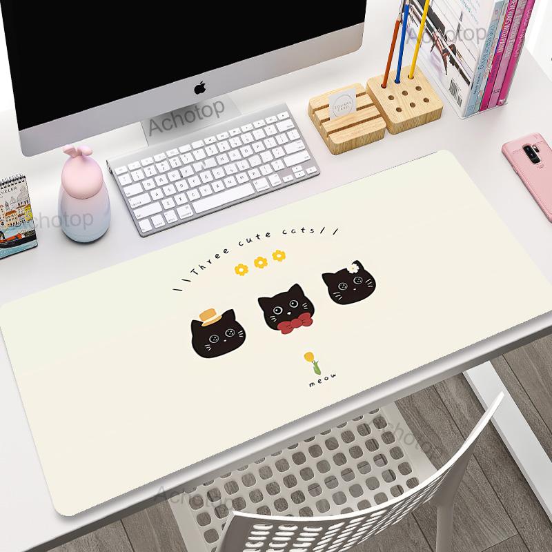 Кавайный кошачий игровой коврик для мыши x Большой настольный коврик XXL Коврик для клавиатуры Поверхность для коврика мыши компьютера Игровой коврик для компьютера Ковер