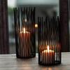 Black Bohemian Style Metal Desk Stand Candle Holders Wedding Candlestick Home Decoration
