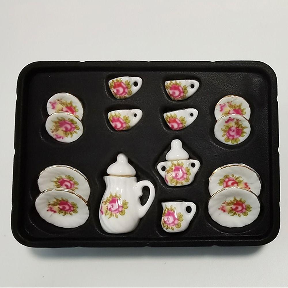 Керамика 1:12 миниатюрных фарфоровых чашек для кукольного домика, декор для кукольного домика на 1 персону:12 1:8 1:6 кукольный домик