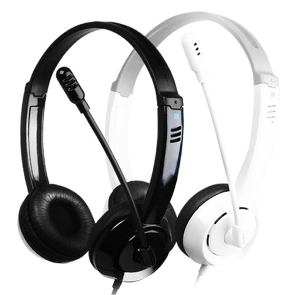 Проводные наушники, белые элегантные стереогарнитуры Hi-Fi с микрофоном для ПК, компьютера, телефона, игровые наушники с шумоподавлением
